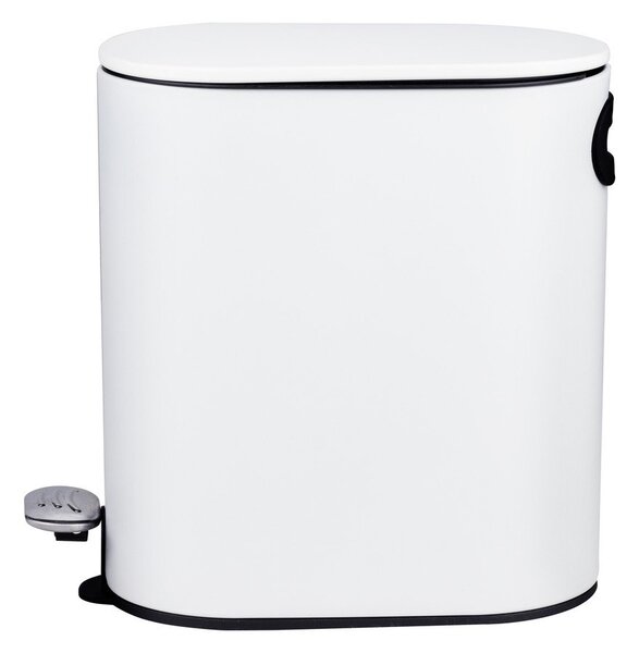 Coș de gunoi alb mat cu pedală din oțel 5 l Collungo – Wenko