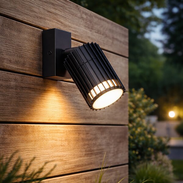 Proiector de plafon de design pentru exterior negru IP44 - Boris