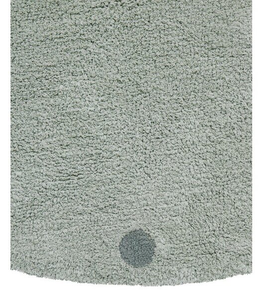 Covor pentru copii verde deschis lavabil/țesut manual din bumbac ø140 cm Round Dot Blue Sage – Lorena Canals