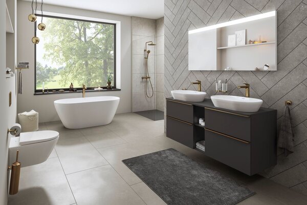 Duravit Wave baterie lavoar stativ alamă/bronz antic WA1040002004