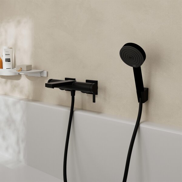 Hansgrohe Tecturis E baterie cadă-duș perete negru 73420670