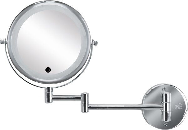 Kleine Wolke LED Mirror oglindă cosmetică 22x29 cm rotunde cu iluminare crom 8487124886