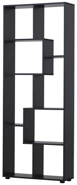 HOMCOM Bibliotecă Modernă cu 8 Rafturi din PAL E1, Design pentru Casă și Birou, 70x24x178 cm, Alb | Aosom Romania