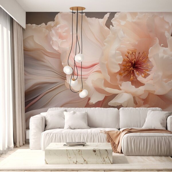 Tapet Floare abstractă în nuanțe pastelate moi, Fototapet Flori, w04346 : Uwalls.ro