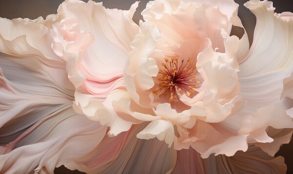 Tapet Floare abstractă în nuanțe pastelate moi, Fototapet Flori, w04346 : Uwalls.ro