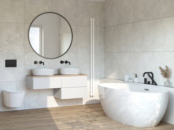 Oltens Stang calorifer de baie decorativ 180x9.5 cm alb 55010000