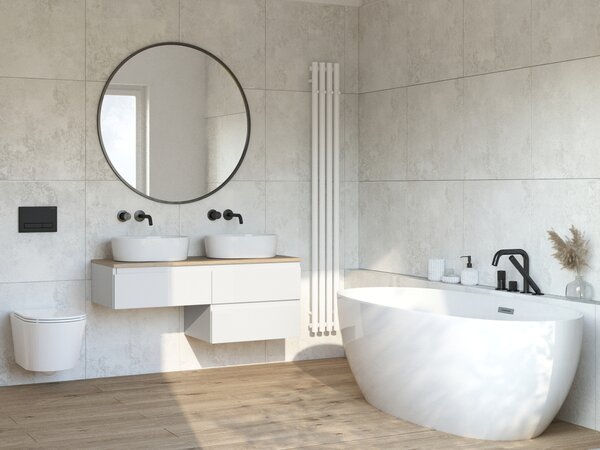 Oltens Stang calorifer de baie decorativ 180x20.5 cm alb 55012000