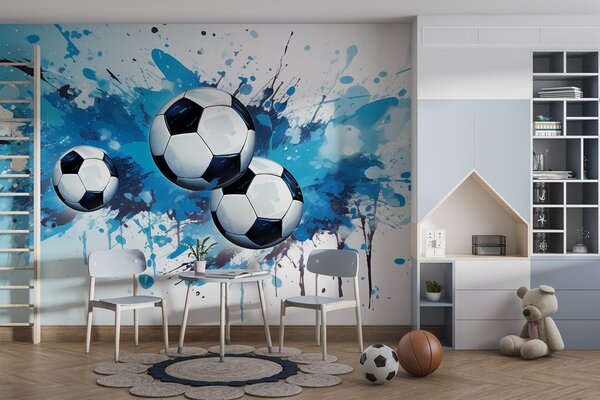 Tapet Mingi de fotbal, Fototapet pentru camera unui adolescent, Fototapet Fotbal, w04373 : Uwalls.ro