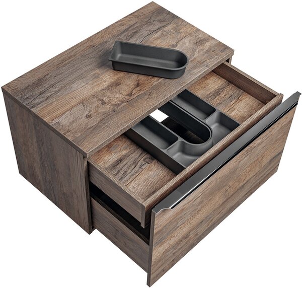 Comad Sante Fe Oak dulap 80x45.6x46 cm sub chiuveta pe perete stejar SANTA FE OAK 82-80-A-2S