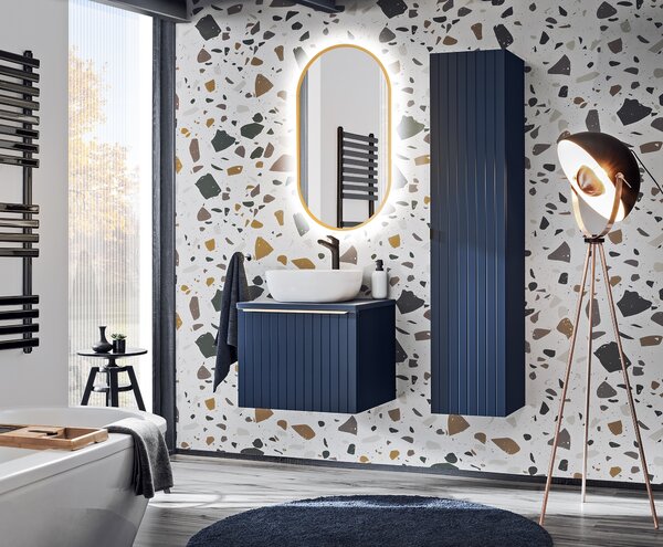 Comad Santa Fe Deep Blue dulap 60x45.6x46 cm sub chiuveta pe perete albastru SANTAFEDEEPBLUE82-60-C-2S