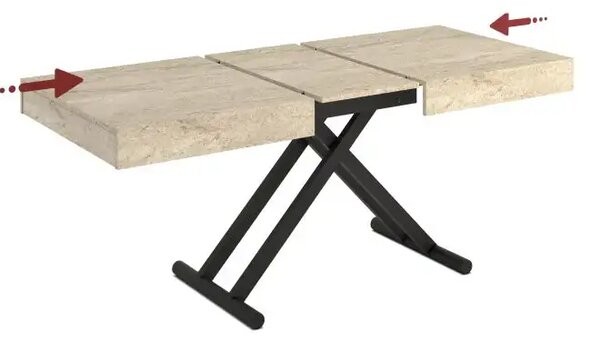 Masuta de cafea/living extensibila multifunctionala Travertin,Elton