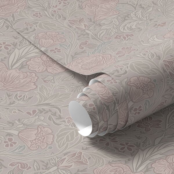 Tapet Flori pastelate moi în stil art nouveau, Tapet flori, a00394 : Uwalls.ro
