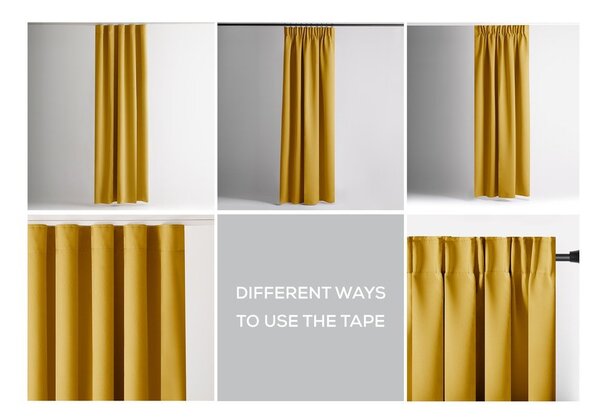 Draperie galbenă dimout (semi-opacă) 140x245 cm Kierra – Restilo
