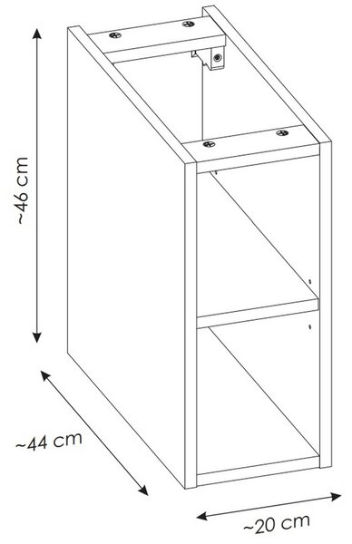 Comad Sante Fe Oak regal 44x46 cm SANTA FE OAK 81-01-A