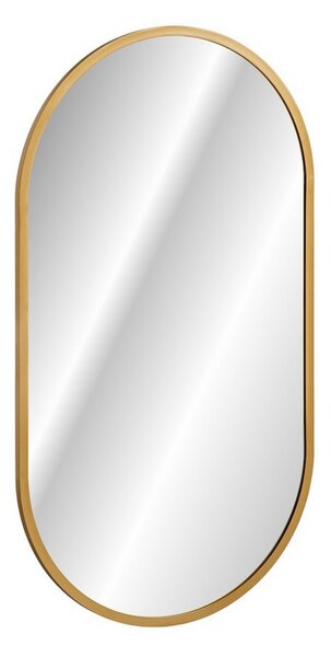 Comad Santa Fe Deep Blue oglindă 50x90 cm oval cu iluminare auriu LUSTROAPOLLO