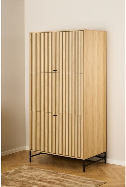 Șifonier în culoare naturală cu aspect de lemn de stejar 99x200x60 cm Albany – Actona