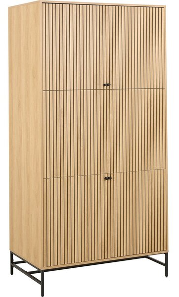 Șifonier în culoare naturală cu aspect de lemn de stejar 99x200x60 cm Albany – Actona