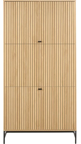 Șifonier în culoare naturală cu aspect de lemn de stejar 99x200x60 cm Albany – Actona