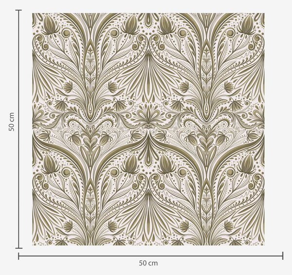 Tapet Model baroc simetric cu motive florale, Tapet flori, a00436 : Uwalls.ro