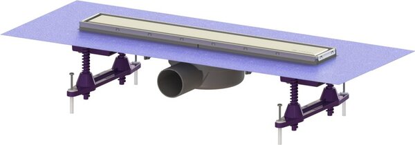 Kessel Linearis Compact rigolă duș 75 cm oţel 45600.63FM
