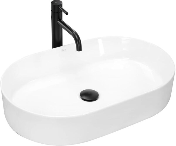 Rea Nadia lavoar 61x38.5 cm ovale de blat alb REA-U1055