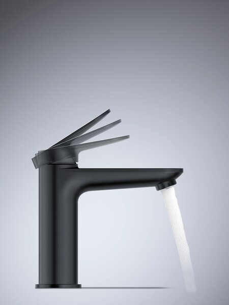 Duravit Wave baterie lavoar stativ negru WA1020002046