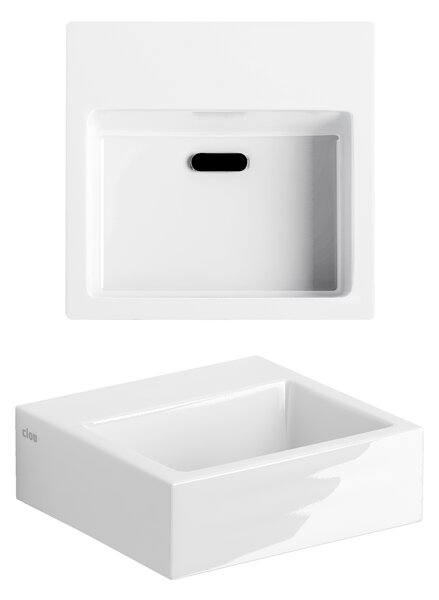 Clou Flush lavoar 28x27 cm dreptunghiular clasică-de blat alb luciu CL/03.03011