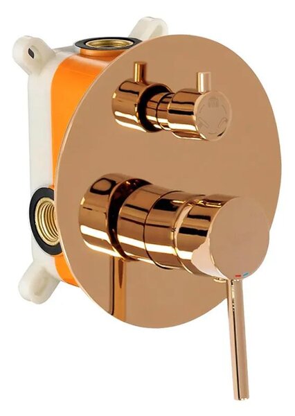 Set de duș incastrat Rea Lungo Copper Auriu cu BOX