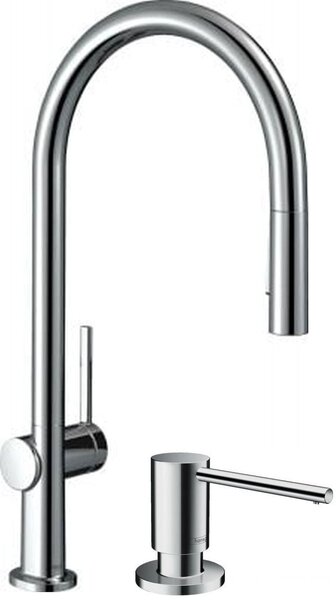 Set baterie bucătărie Hansgrohe Talis M54 72801000, dozator de lichid Hansgrohe 40438000