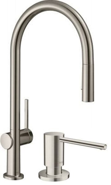 Set baterie bucătărie Hansgrohe Talis M54 72801800, dozator de lichid Hansgrohe A41 40438800