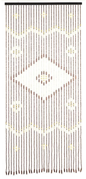 Draperie în culoare naturală din bambus 90x200 cm cu prindere la ușă Rhombus – Maximex