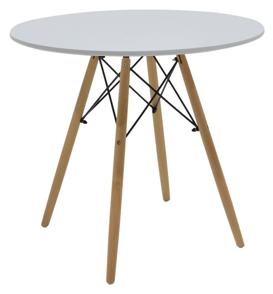 Masa Rotunda Fixa Linda 80 Cm Alba