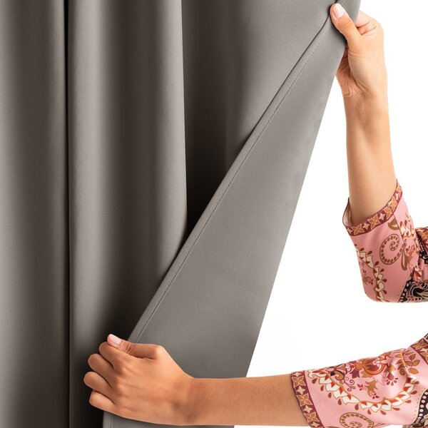 Draperie grej dimout (semi-opacă) 140x270 cm Kierra – Restilo