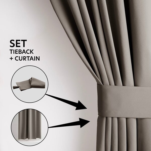 Draperie grej dimout (semi-opacă) 140x175 cm Kierra – Restilo