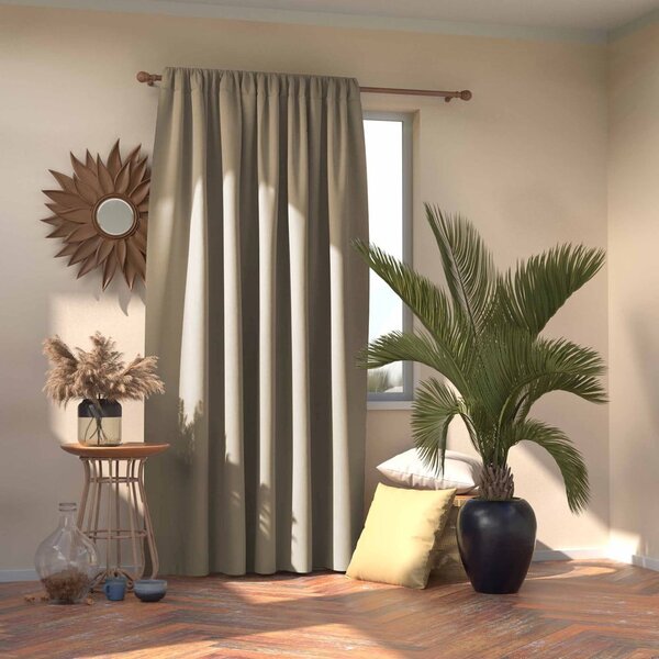 Draperie grej dimout (semi-opacă) 140x270 cm Kierra – Restilo