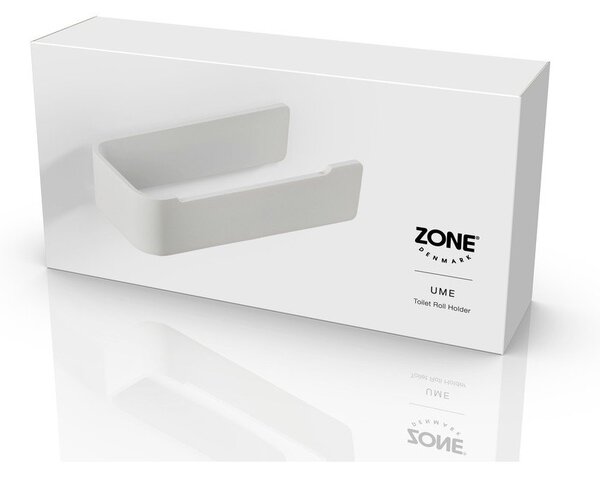 Suport pentru hârtie igienică alb de montat pe perete din metal Ume – Zone