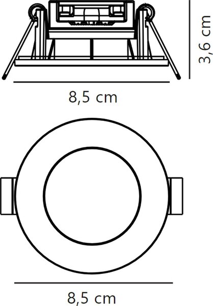 Nordlux Leonis lampă încorporată 1x4.5 W alb 2310016001