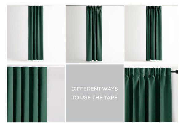 Draperie verde-închis dimout (semi-opacă) 140x245 cm Kierra – Restilo
