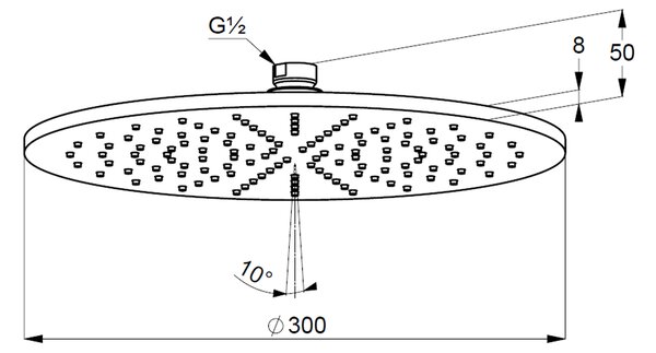 Kludi A-QA cap de duș 30x30 cm rotund auriu 64330N0-00