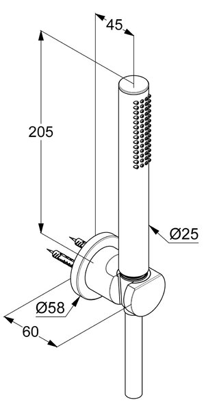 Kludi Nova Fonte Puristic set de duș perete alb 2085053-15