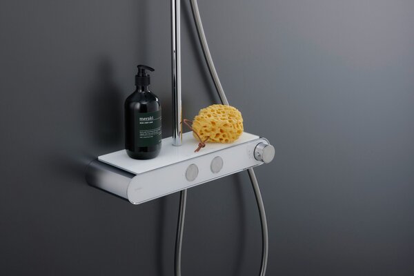Duravit Shower Systems set de duș perete cu termostat crom-alb TH4380008005