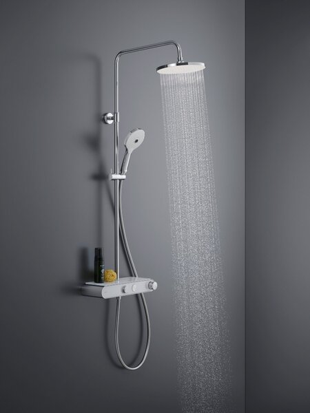 Duravit Shower Systems set de duș perete cu termostat crom-alb TH4380008005