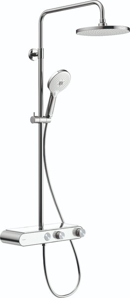 Duravit Shower Systems set de duș perete cu termostat crom-alb TH4380008005