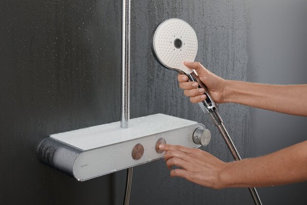Duravit Shower Systems set de duș perete cu termostat crom-alb TH4380008005