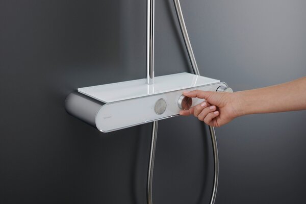 Duravit Shower Systems set de duș perete cu termostat crom-alb TH4380008005