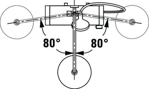 Duravit Shower Systems set de duș perete cu termostat crom-alb TH4380008005