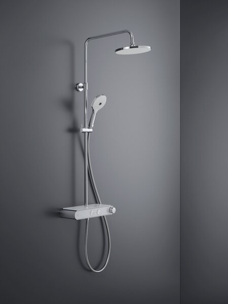 Duravit Shower Systems set de duș perete cu termostat crom-alb TH4380008005