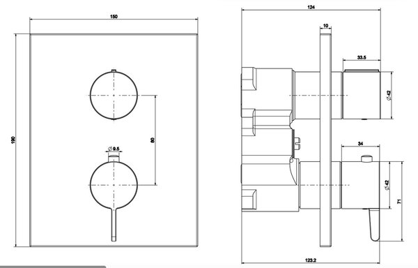 Villeroy & Boch Conum baterie de duș ascuns cu termostat auriu TVS12700100076