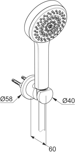 Kludi Dive set de duș perete crom 6885005-00