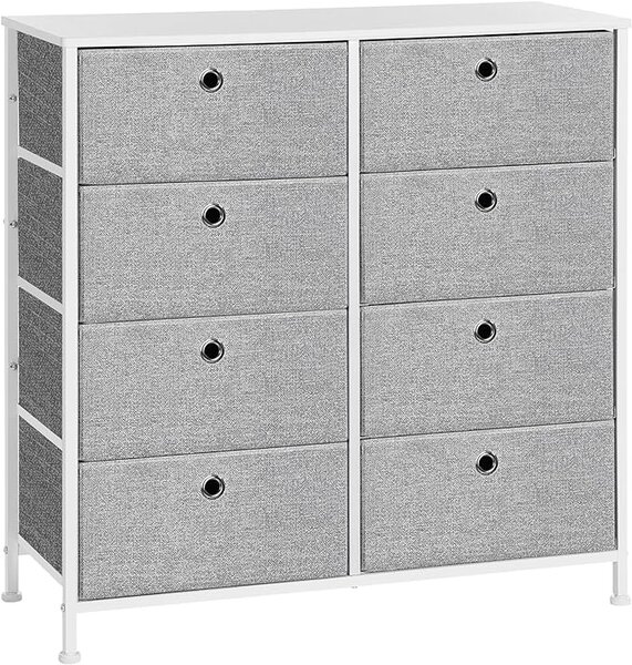 Dulap de depozitare, Songmics, Gri-Alb, 30 x 80 x 81.5 cm